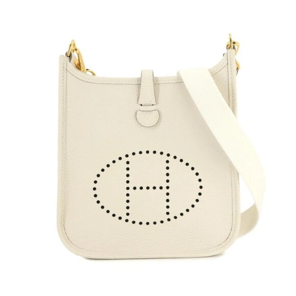 HERMES Evelyne Amazon TPM Shoulder Bag Taurillon Clemence Craie 90284040 - Picture 1 of 11